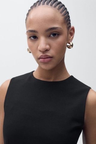 Top bretelles larges - Noir