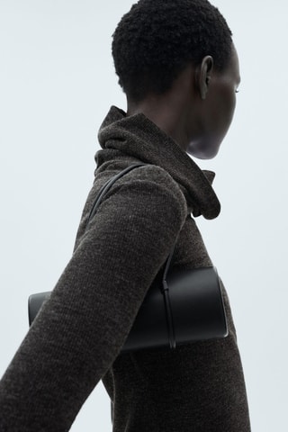 Robe maille col roulé - Gris