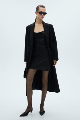 Robe courte dos croisé - Noir