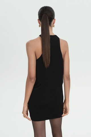 Robe courte ouvertures latérales - Noir