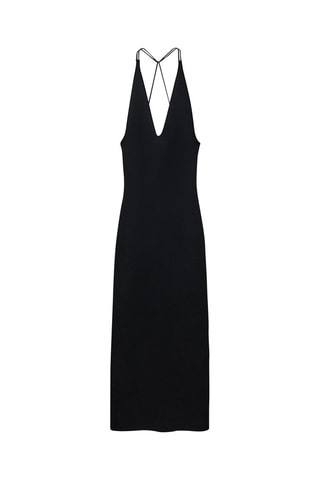 Robe longue fendue - Noir