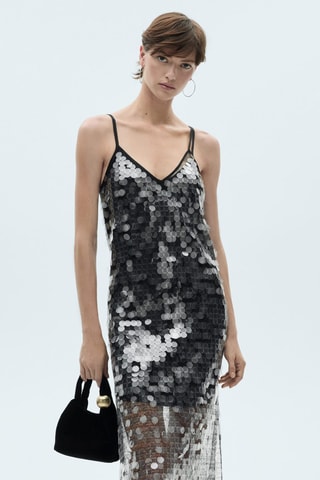 Robe disques semi-transparente - Gris