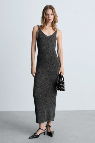 Robe maille Lurex - Noir