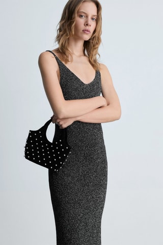 Robe maille Lurex - Noir