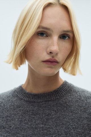 Robe droite maille - Gris