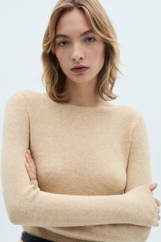 Robe midi maille - Marron