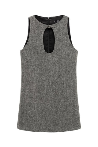 Robe laine détail boucle - Gris