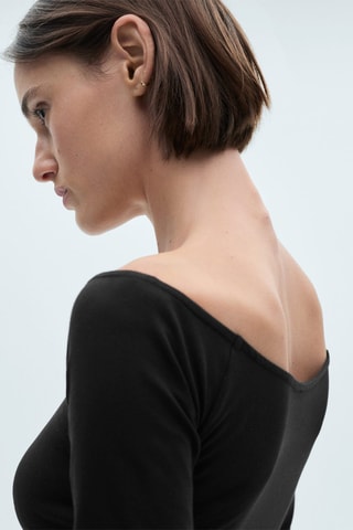 Robe évasée combinée - Noir