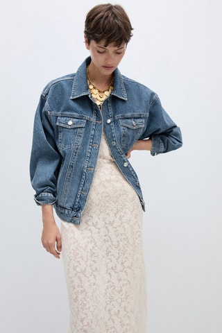 Blouson en jean étoile - Bleu