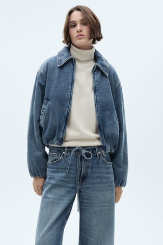 Blouson jean poches - Bleu