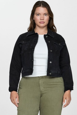 Blouson jean poches - Noir