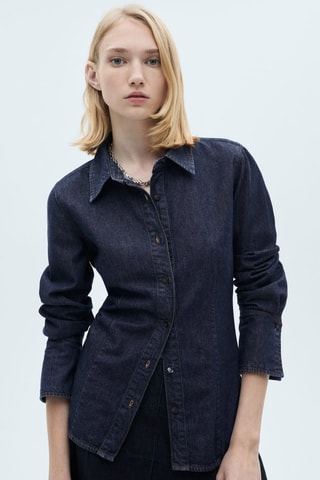 Chemise en jean rinse wash - Bleu