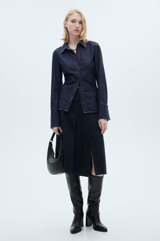 Chemise en jean rinse wash - Bleu