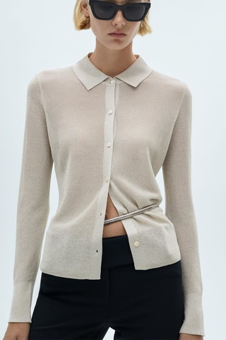 Chemise maille Lurex - Argenté