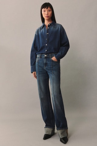Chemise jean oversize - Bleu marine