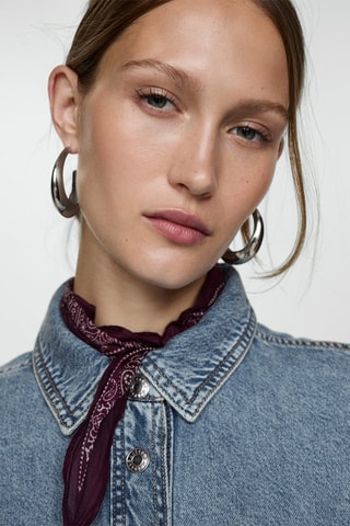 Surchemise en jean bas effiloché - Bleu