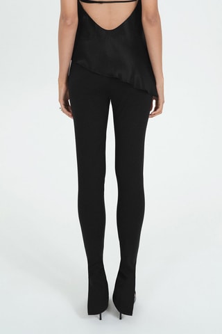 Leggings à fente en bas - Noir