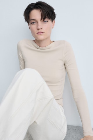 T-shirt slim - Gris clair