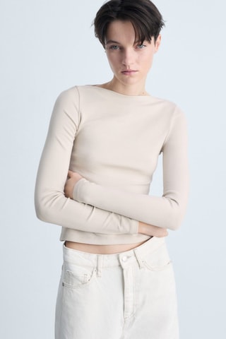 T-shirt slim - Gris clair