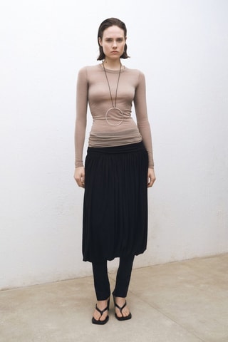 T-shirt slim - Marron clair