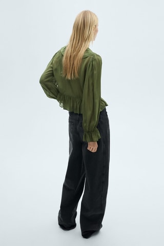 Blouse volants - Kaki