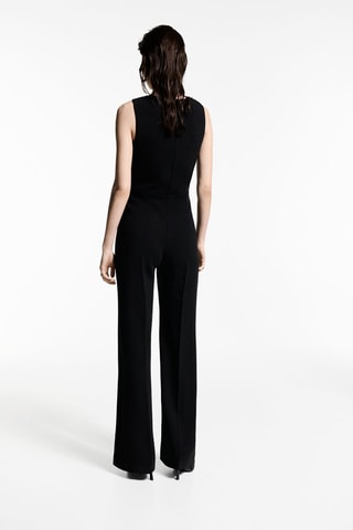 Combinaison ouverture détail métallique - Noir