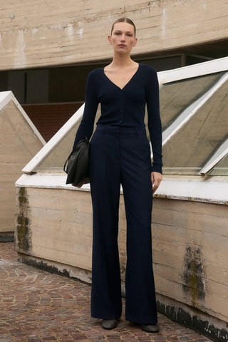 Combinaison bi-matière - Bleu marine