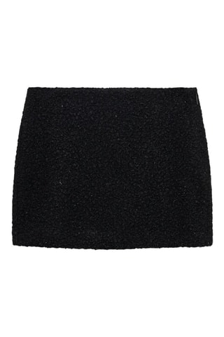 Minijupe tissu bouclette - Noir