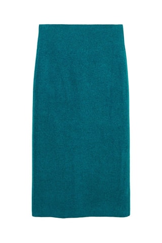 Jupe midi maille fermeture Éclair - Vert