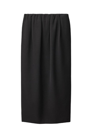 Jupe froncée droite - Noir