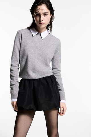 Minijupe boule taille basse - Noir