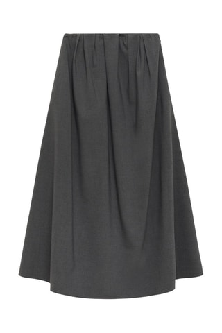 Jupe évasée plissée - Gris