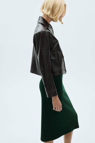 Jupe évasée maille - Vert