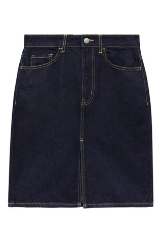 Jupe midi en jean rinse wash - Bleu