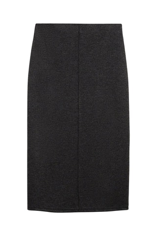 Jupe midi maille - Gris