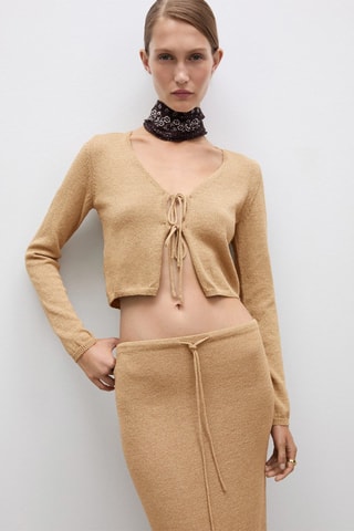 Jupe longue maille - Doré