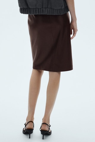 Jupe crayon similicuir - Bordeaux