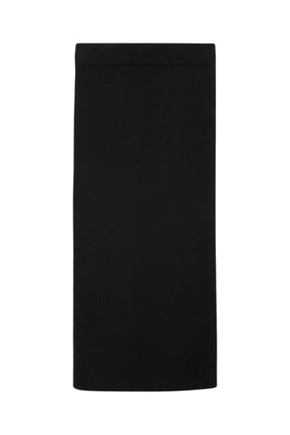 Jupe midi maille - Noir