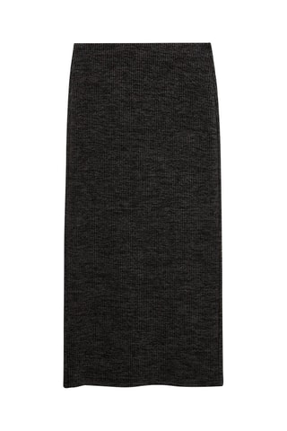 Jupe fendue maille - Gris