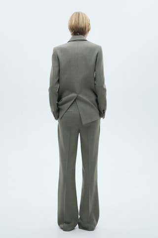 Pantalon de costume flare - Gris clair chiné