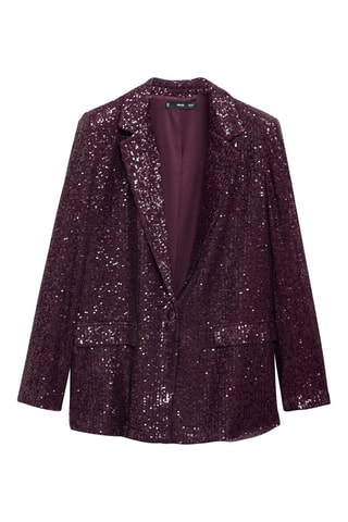 Blazer costume paillettes - Bordeaux