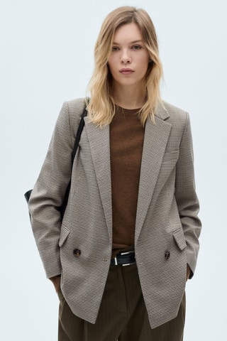 Blazer croisé double boutonnage - Marron