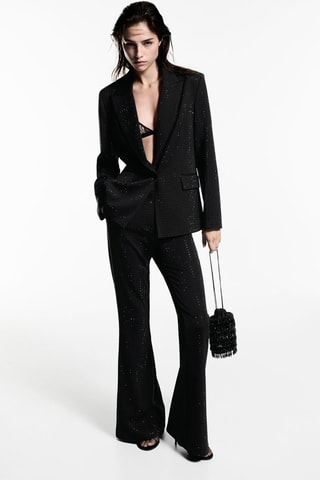 Blazer costume strass - Noir
