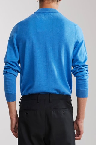 Maglia in lana merino Martin - Blu elettrico