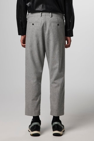 Pantalón de lana Bill - Gris jaspeado