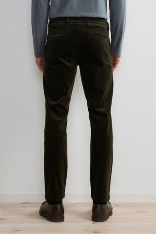 Pantalón chino de pana Karl - Verde oscuro