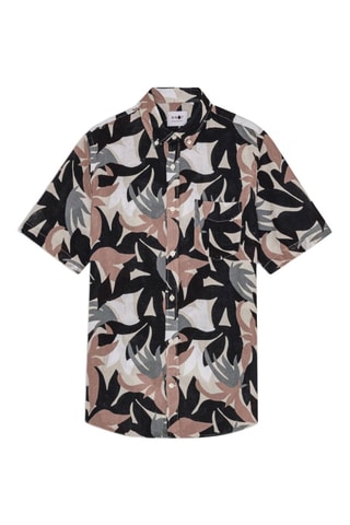 Camicia in lino Tyrion - Marrone e nero