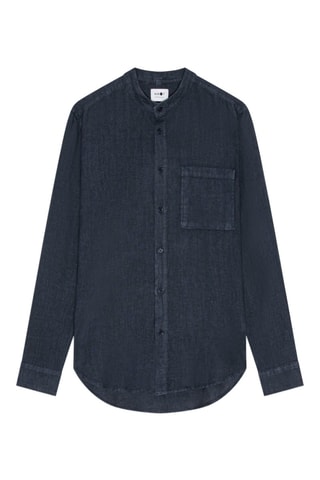 Camicia relaxed fit in lino Eddie - Navy