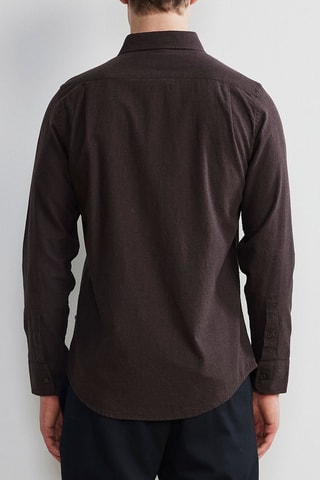 Camicia slim Manza - Marrone scuro