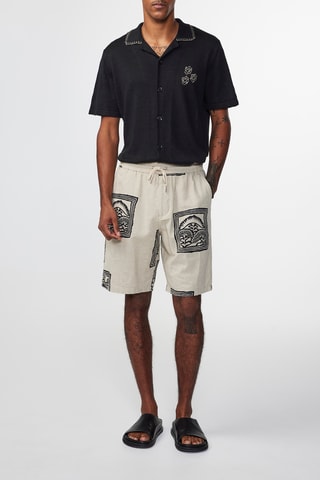 Shorts in lino e cotone bio Jerry - Ecrù